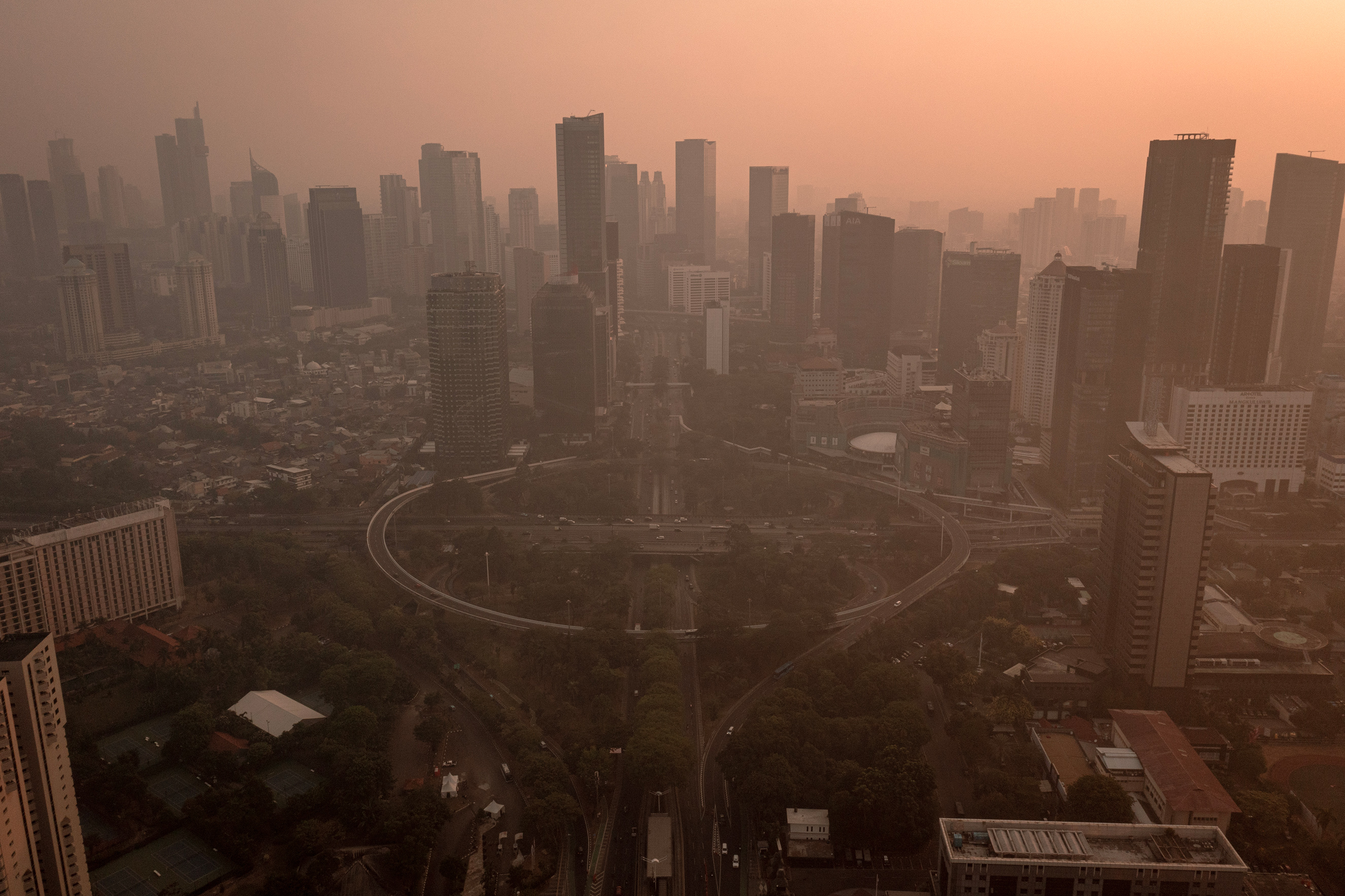 The city of Jakarta is besieged by air pollution.